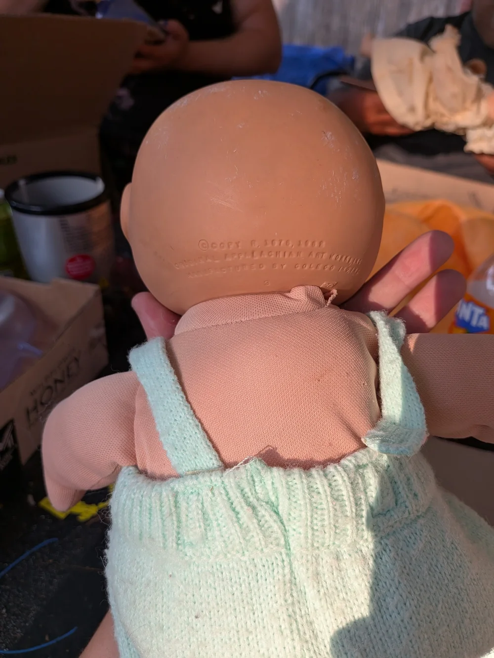 Plush Baby Doll in Light Mint Green Outfit - Kids Toys